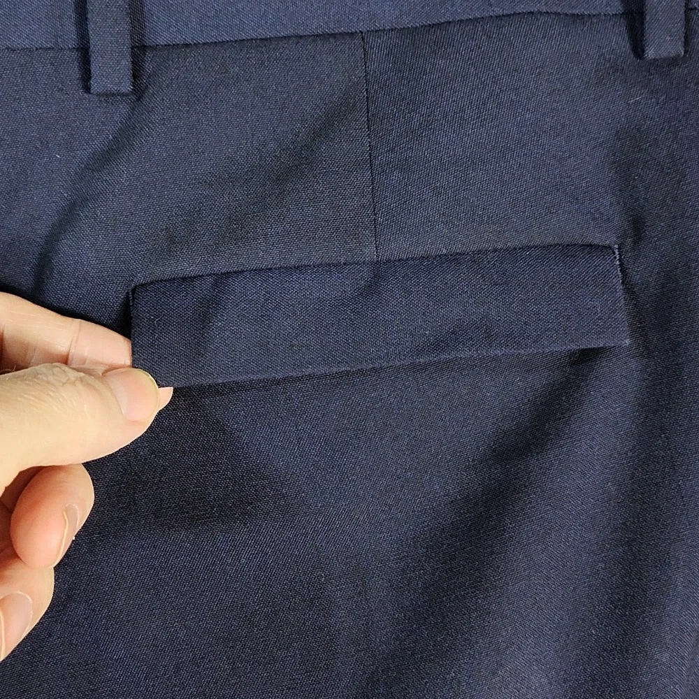 30x30 Blue Slim Fit Stretch Dress Pants Like New